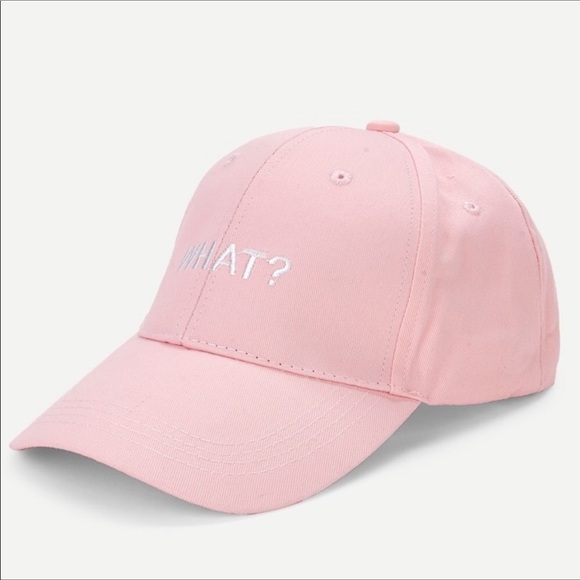 💗💕🍃pink baseball cap with WHAT word🍃💗💕 - Picture 3 of 4